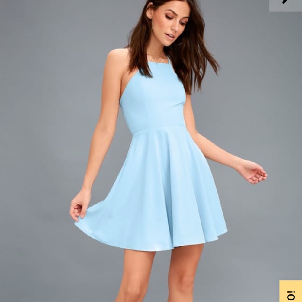 Light blue skater dress